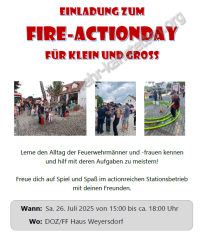 Einladung zum Fire-Actionday