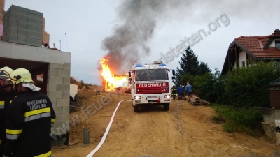 Brand eines Schuppens in Besenbuch