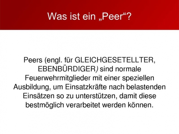 Schulung Stressverarbeitung nach belastenden Einsätzen